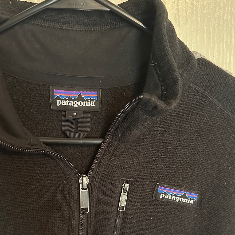 Patagonia Men's Zip-Up Black Sweater